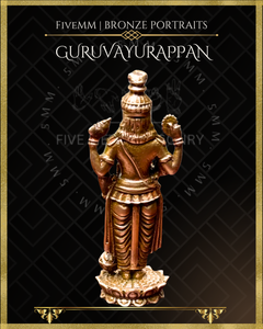 Guruvayoorappan Panchaloha Bronze Icon - 4"