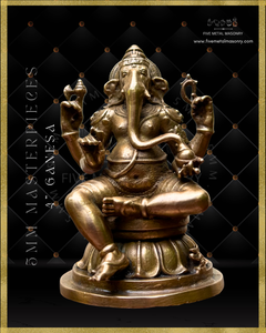 Ganesa Panchaloha Bronze Icon - 4"-  Masterpieces Collection