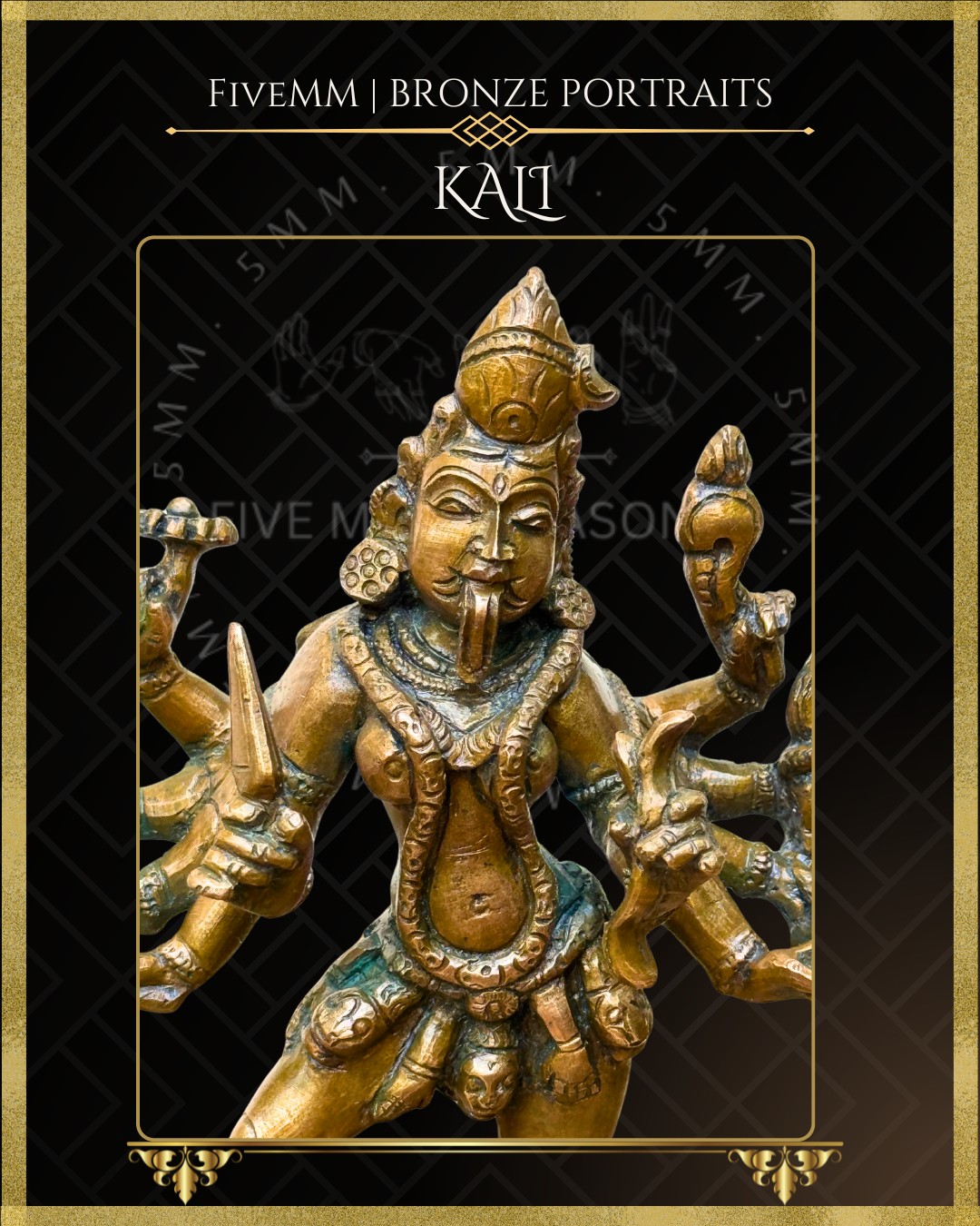 Kali Panchaloha Bronze Icon - 6"