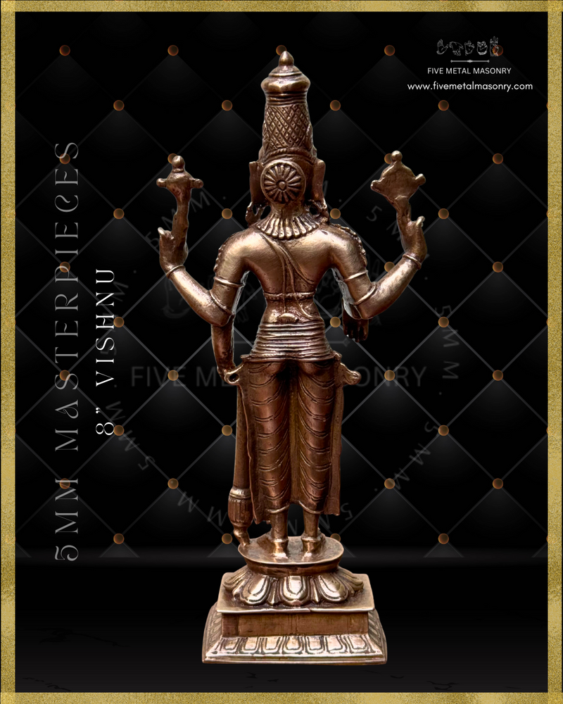 Vishnu Panchaloha Bronze Icon - 8" - Masterpieces Collection