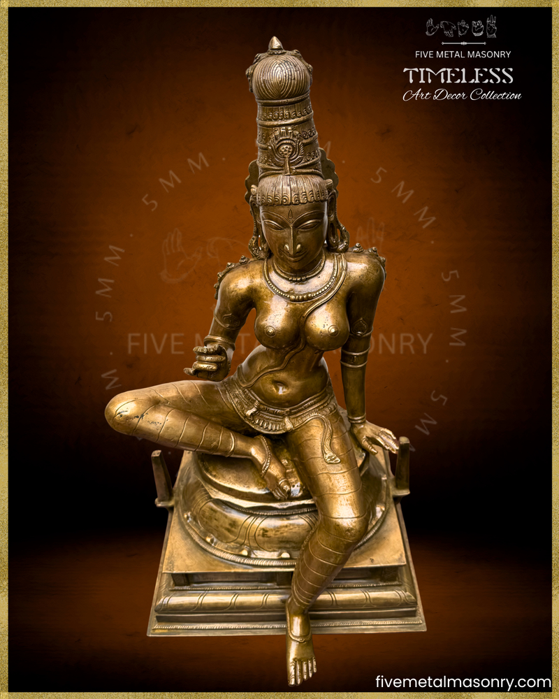 Parvati as Boga Shakti Panchaloha Bronze Icon - 21" - Timeless Collection