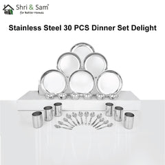 Stainless Steel 30 PCS Dinner set (6 People) Delight