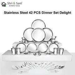 Stainless Steel 42 PCS Dinner set (4 People) Delight