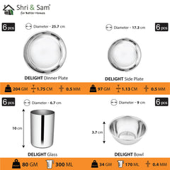 Stainless Steel 68 PCS Dinner set (6 People) Delight