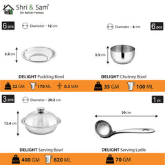Stainless Steel 68 PCS Dinner set (6 People) Delight