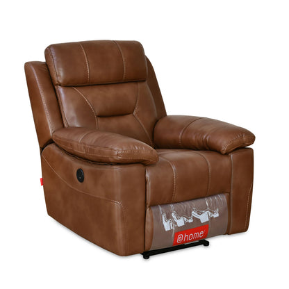 Nilkamal Delp 1 Seater Electric Recliner Sofa (Choco Brown)
