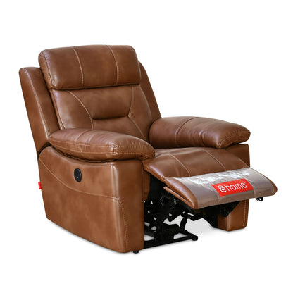 Nilkamal Delp 1 Seater Electric Recliner Sofa (Choco Brown)