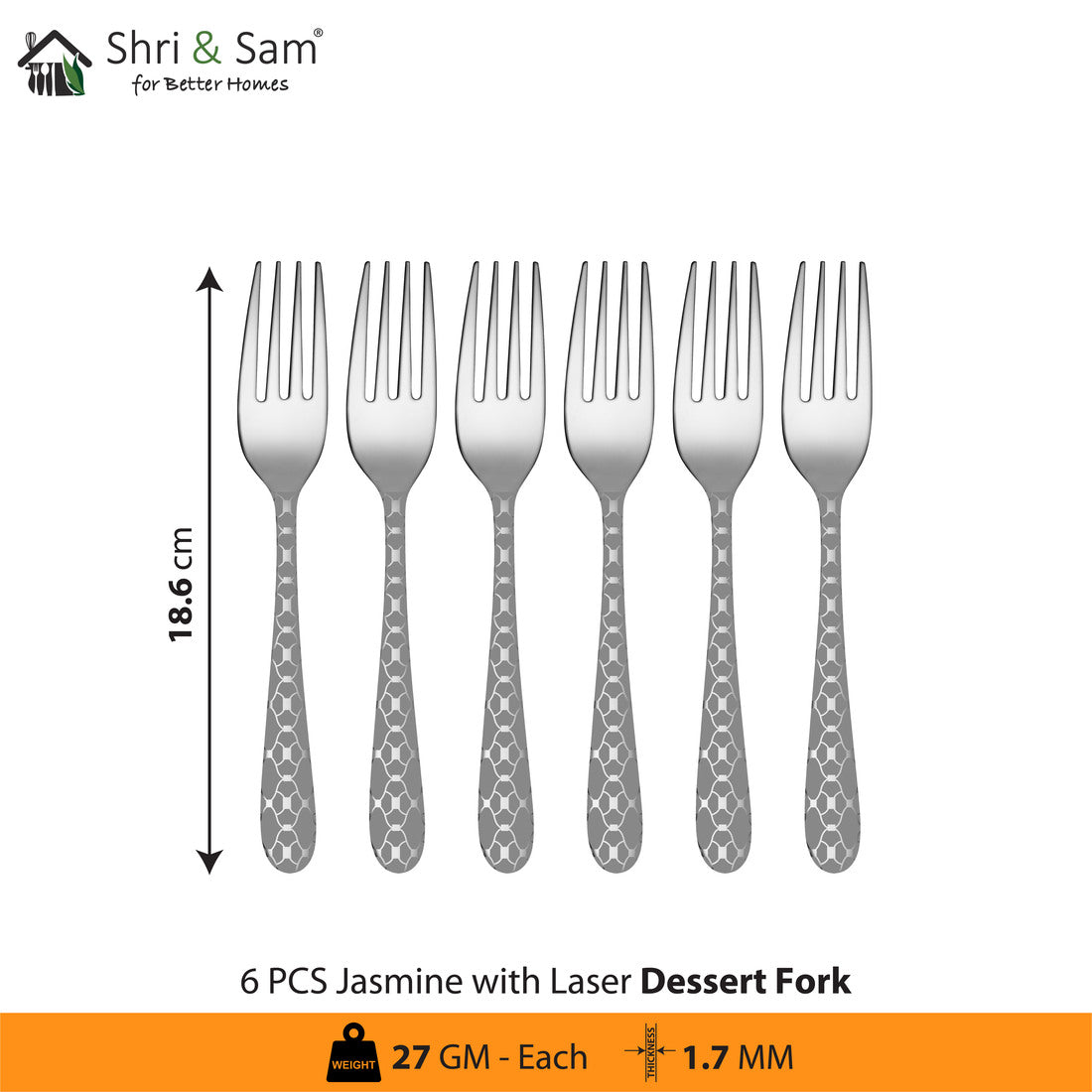 Stainless Steel Cutlery with Laser 5 Jasmine