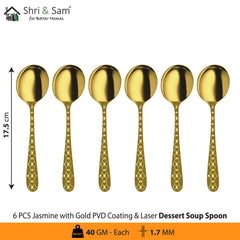 Stainless Steel Cutlery with Gold PVD Coating & Laser 5 Jasmine
