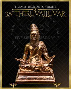 Thiruvalluvar- Tamil Poet and Sage - Panchaloha Bronze Icon -3.5" - Polished finish