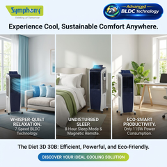 Diet 3D 30B BLDC Tower Air Cooler | Magnetic Remote
