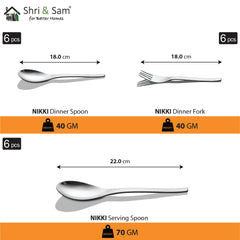 Stainless Steel 78 PCS Double Wall Dinner Set (6 People) Nikki