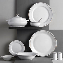 Mona Elegant Goldline Dinner Set of 38 (110), For Family of 6