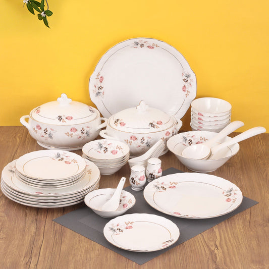Karina Floral Dinner Set of 40 (182), For Family of 6