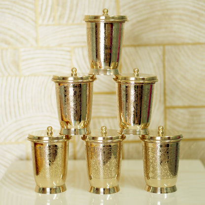 Brass Glass with Lid / Coaster