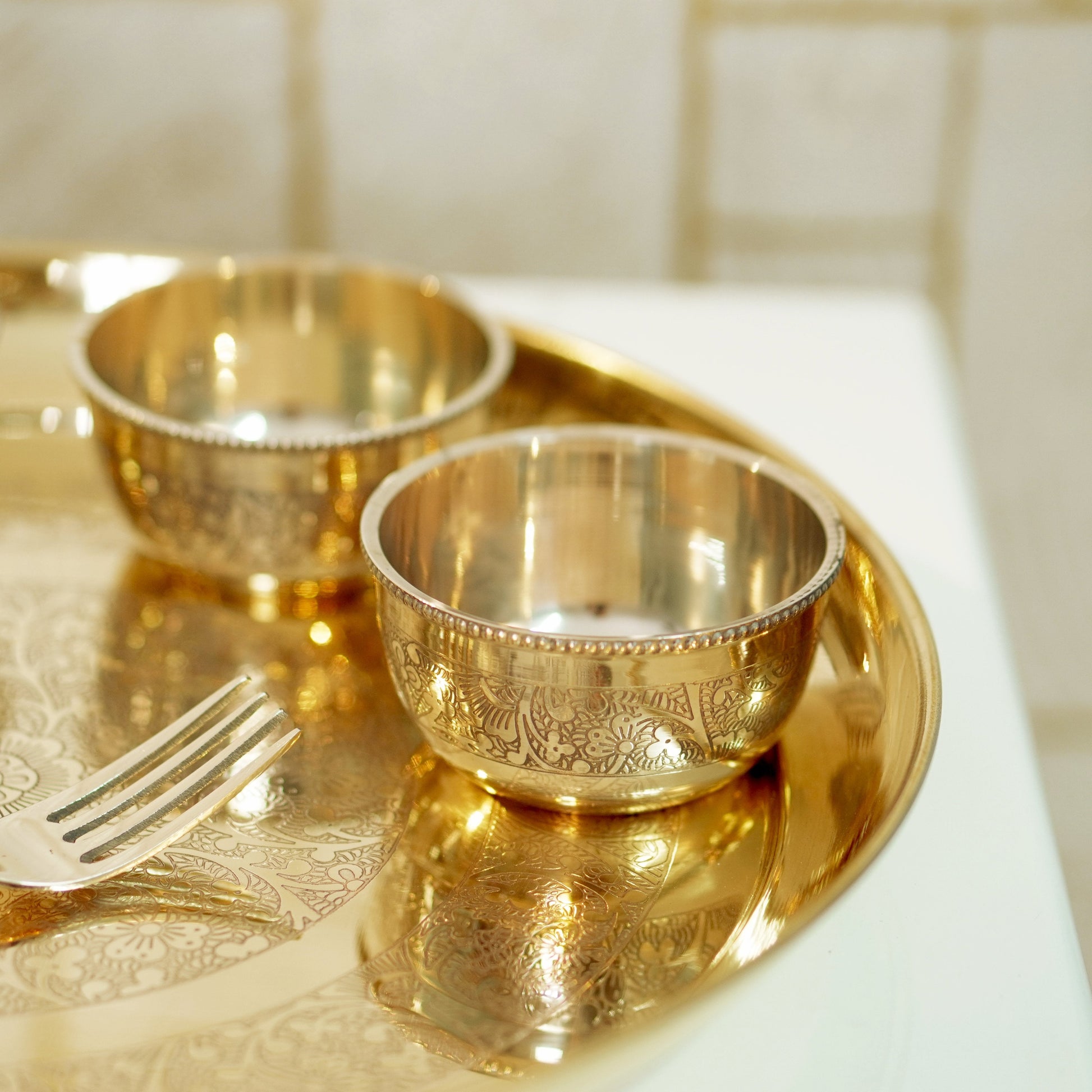 Brass Dinner Set ( Apple Khomcha )