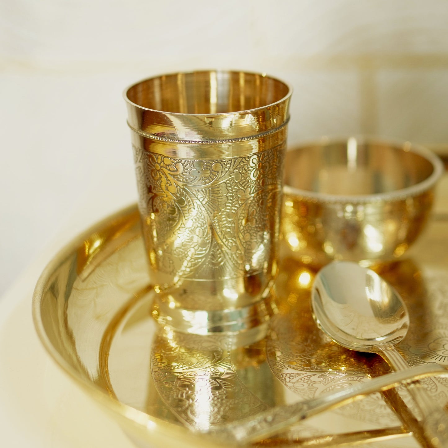 Brass Dinner Set ( Apple Khomcha )