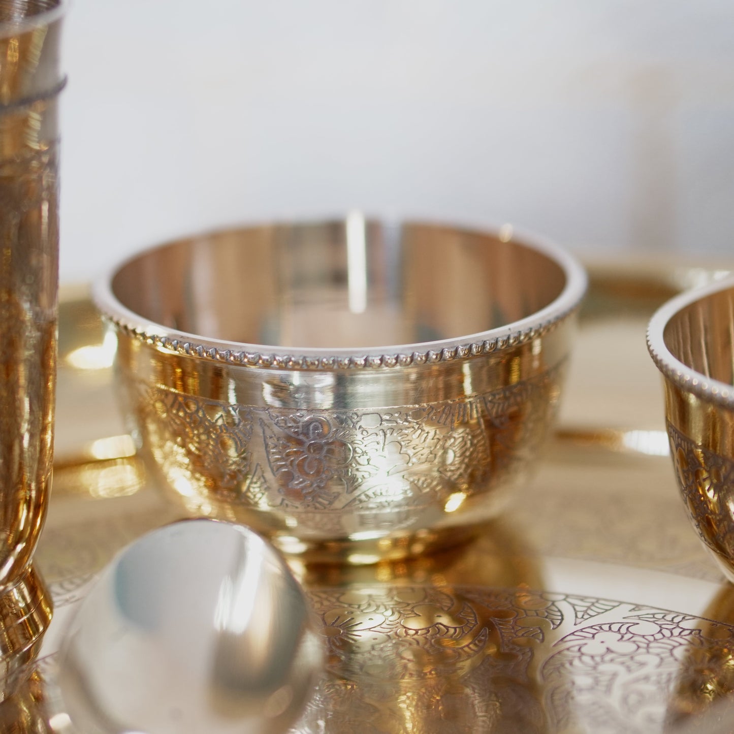 Brass Dinner Set ( Apple Khomcha )