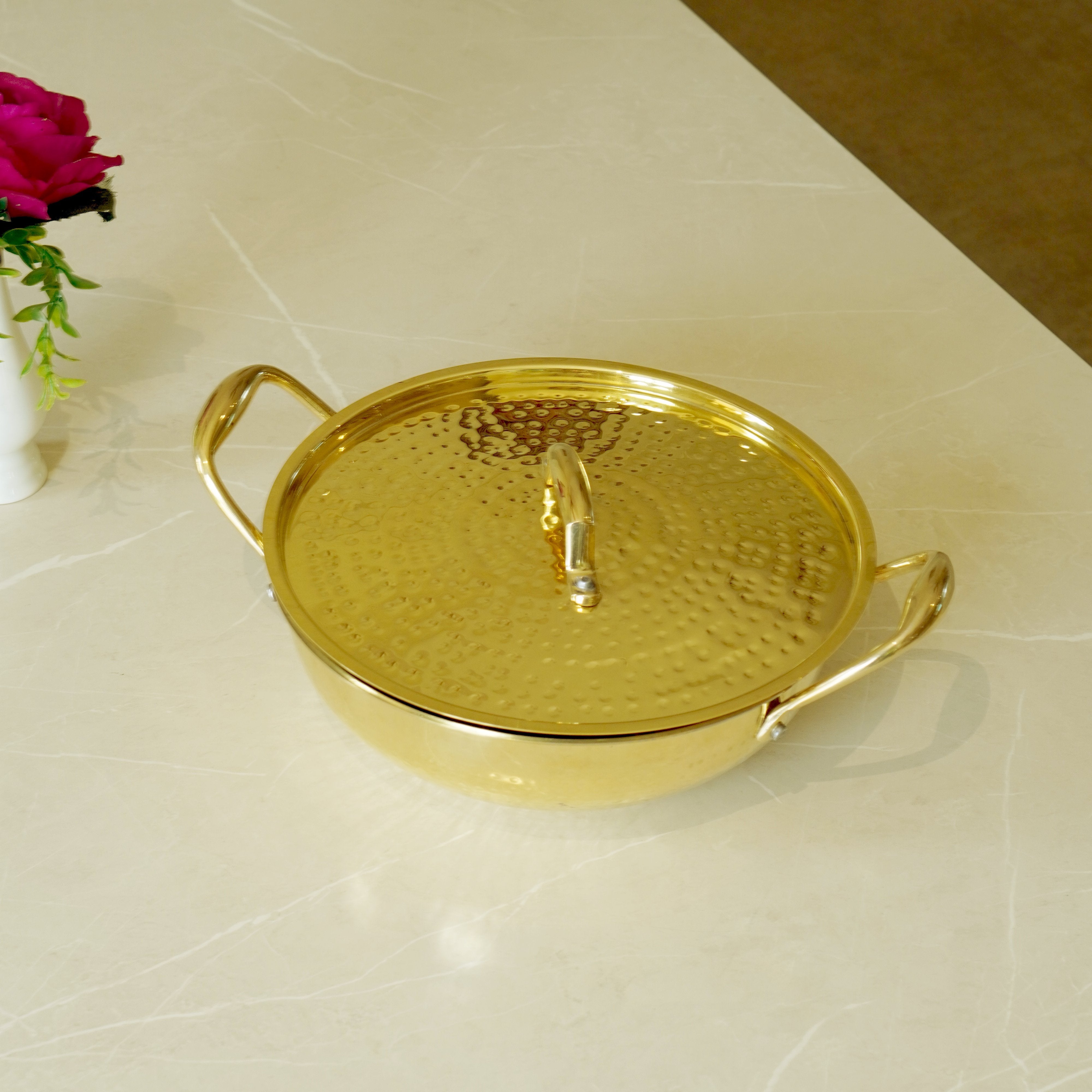 Brass Kadahi With Lid(Tin Coated)