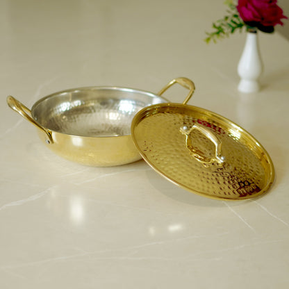 Brass Kadahi With Lid(Tin Coated)