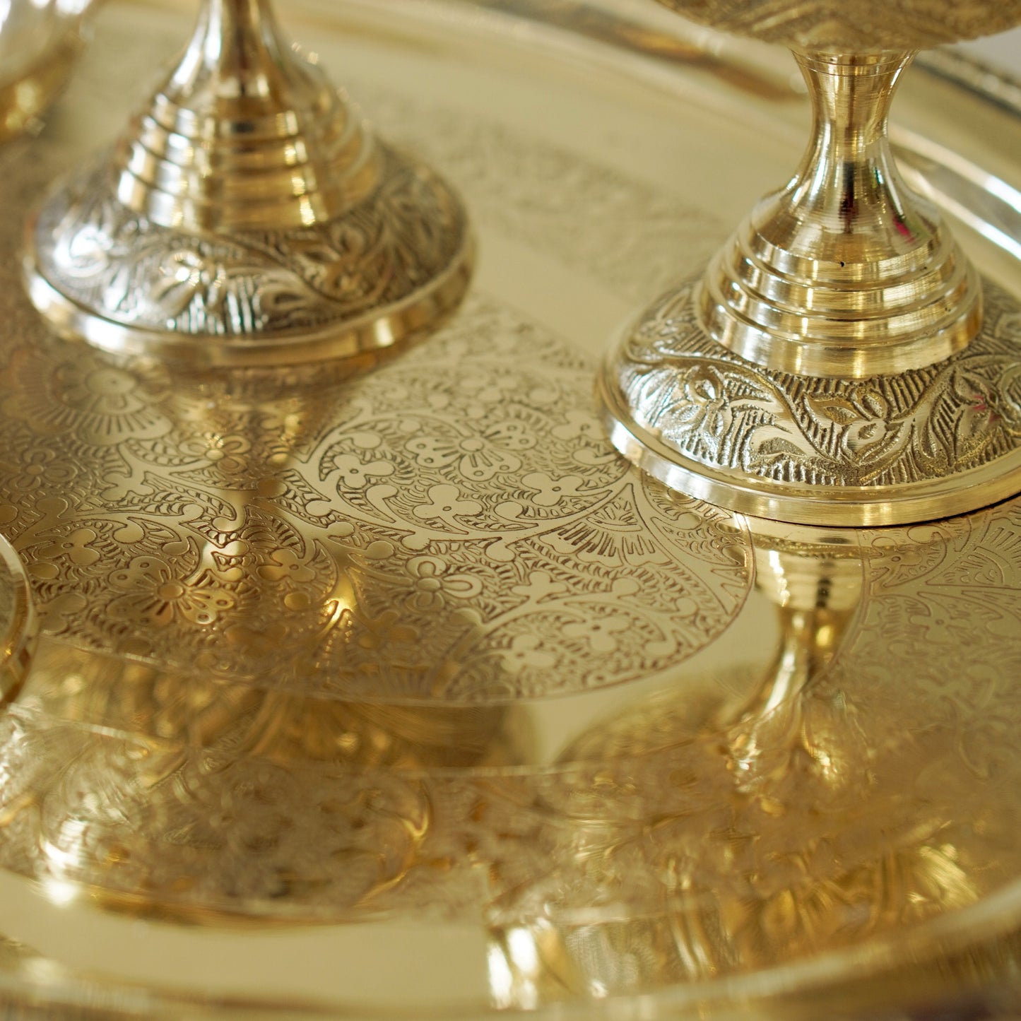 13 Pieces Brass Ice Cream Serving Set