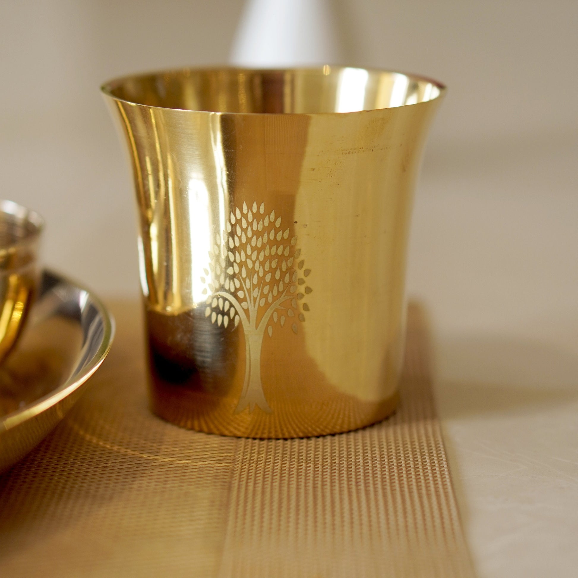 Bronze / Kansa Dinner Set Engraved Glossy (Pack of 6)