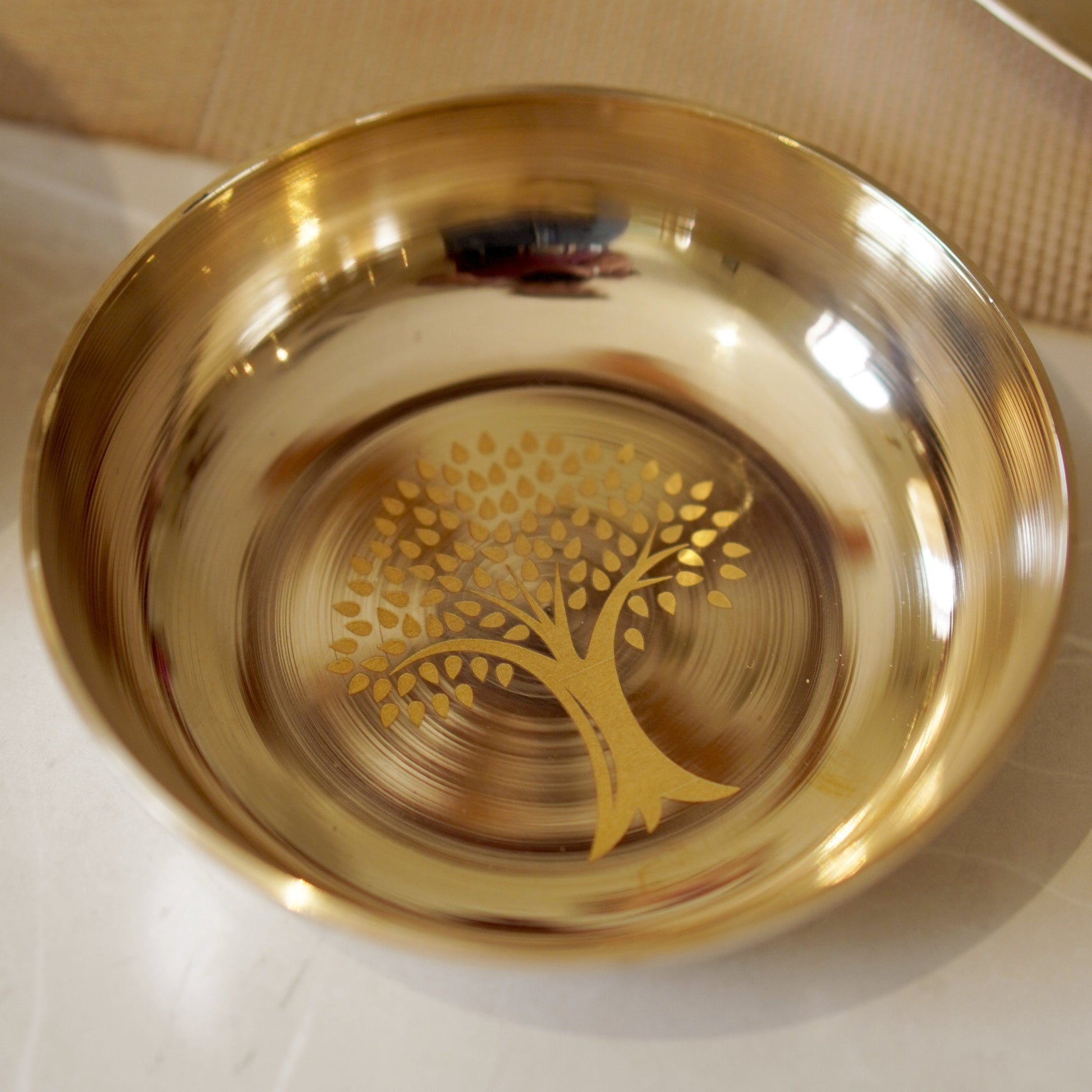 Bronze / Kansa Dinner Set Engraved Glossy (Pack of 6)