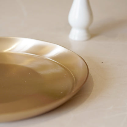 Kansa / bronze thali matte finish, glossy finish