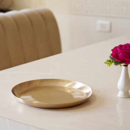 Kansa / bronze thali matte finish, glossy finish