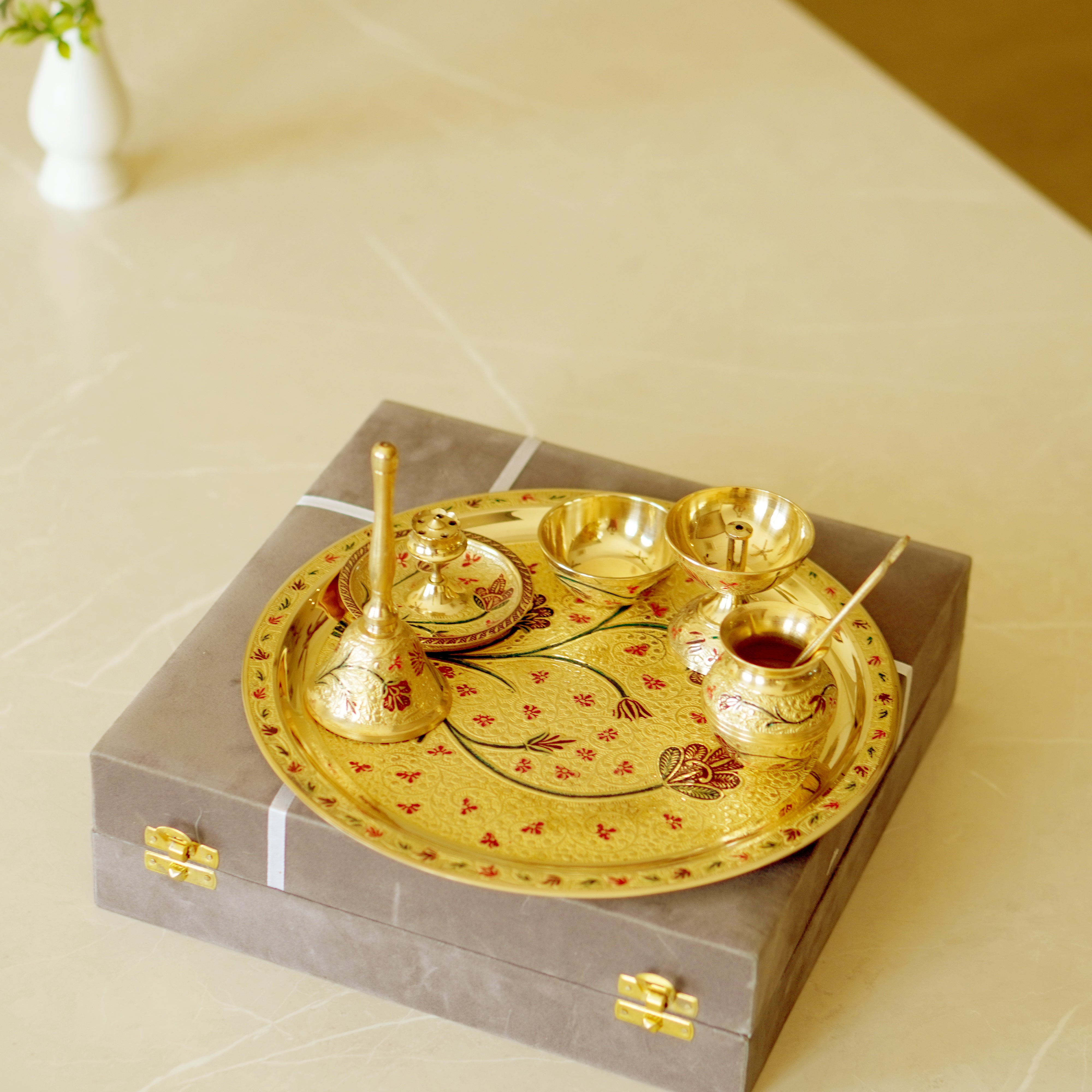Meenakari Pooja (Set of 7) 10inch