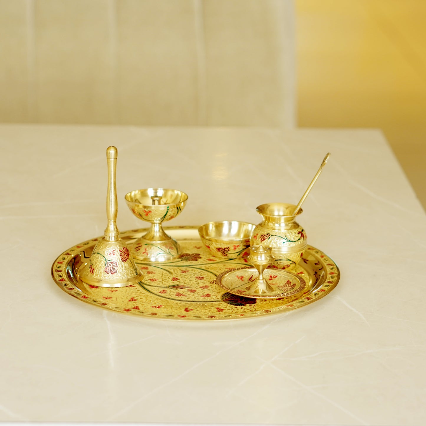 Meenakari Pooja (Set of 7) 10inch