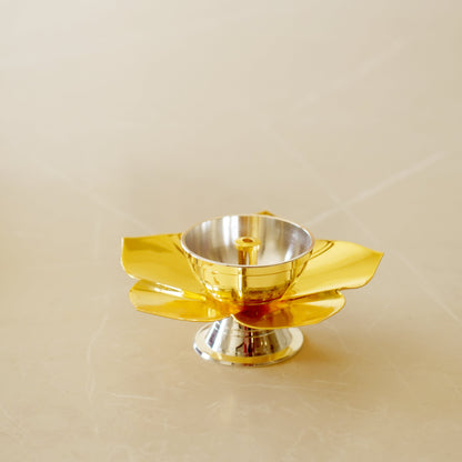 Lotus Diya / Deepak with Velvet Box