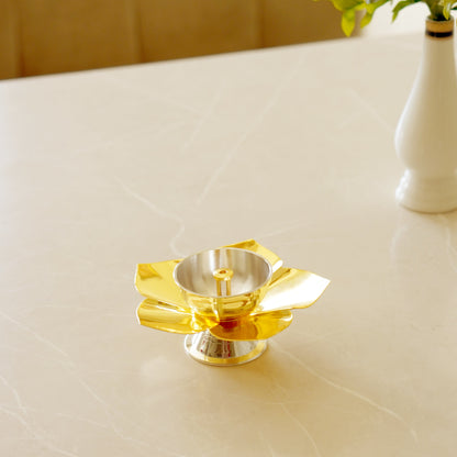 Lotus Diya / Deepak with Velvet Box