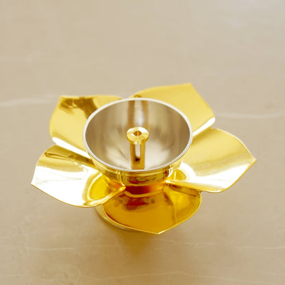 Lotus Diya / Deepak with Velvet Box