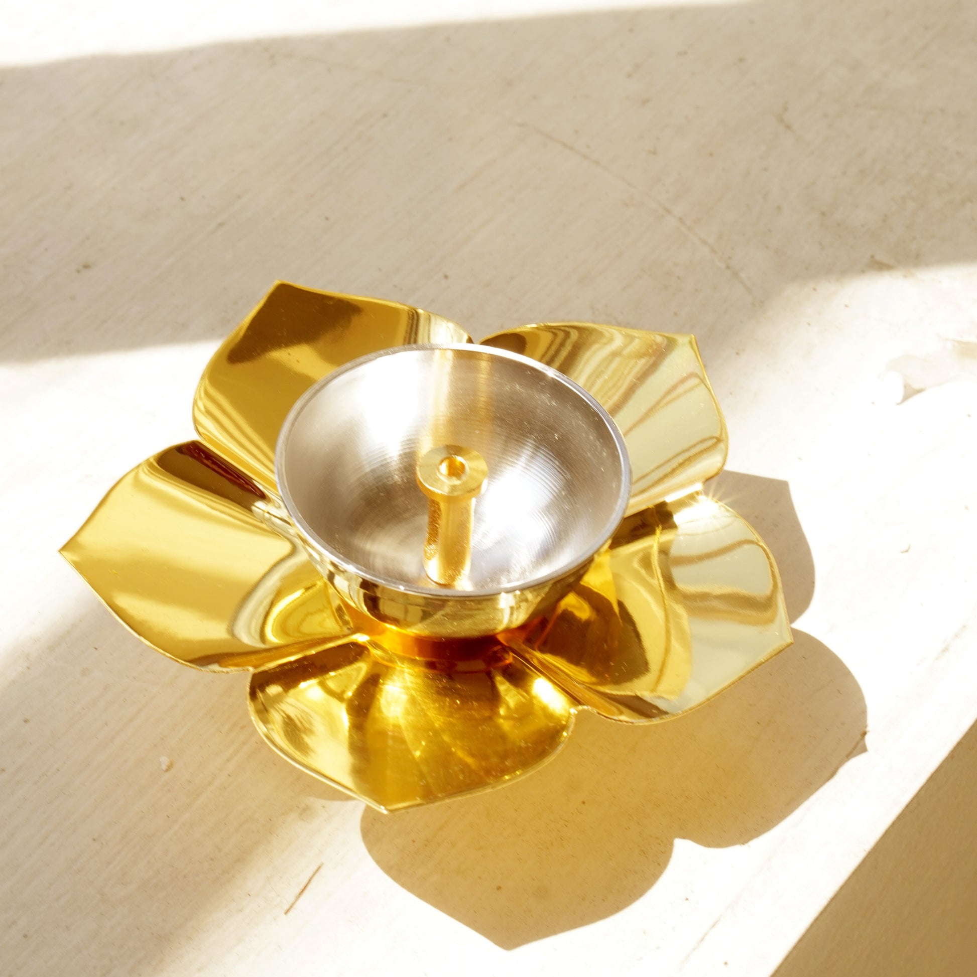 Lotus Diya / Deepak with Velvet Box