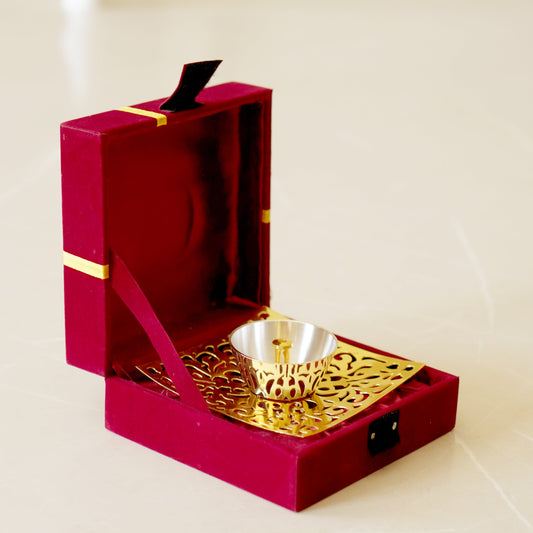 Brass Jaali Oil Lamp [Deepak]