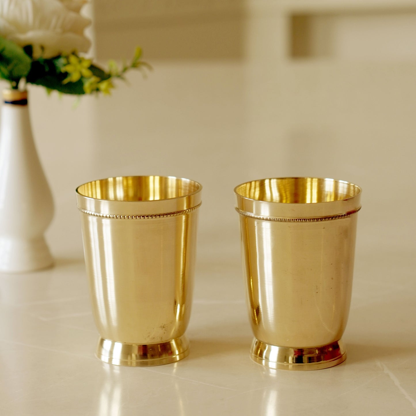 Brass Plain Glass with Velvet Box