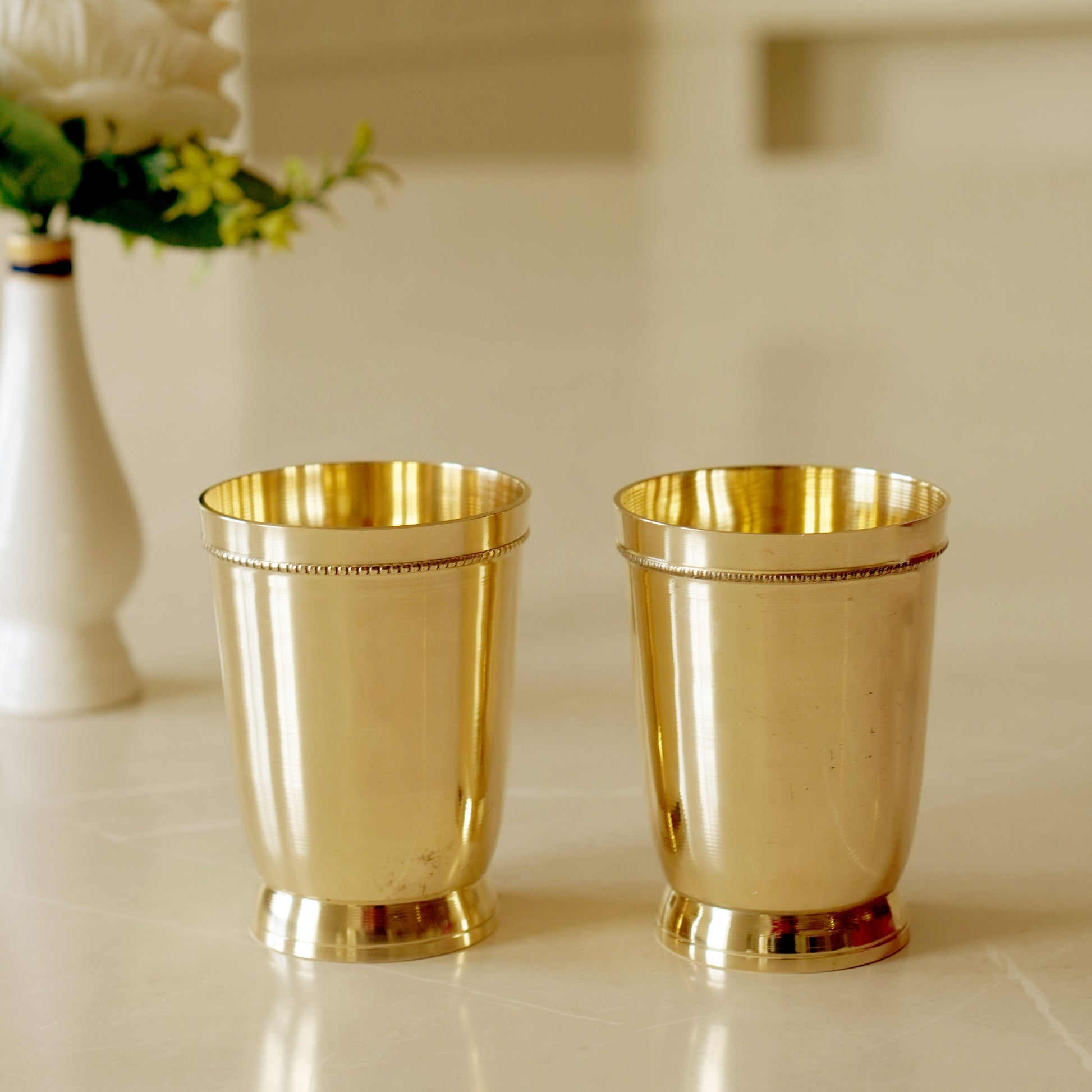 Brass Plain Glass with Velvet Box