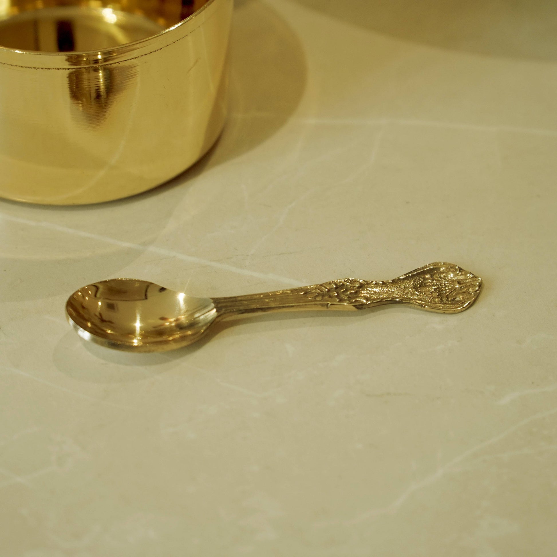 Brass Hammered Masal Daani/ Spices Box