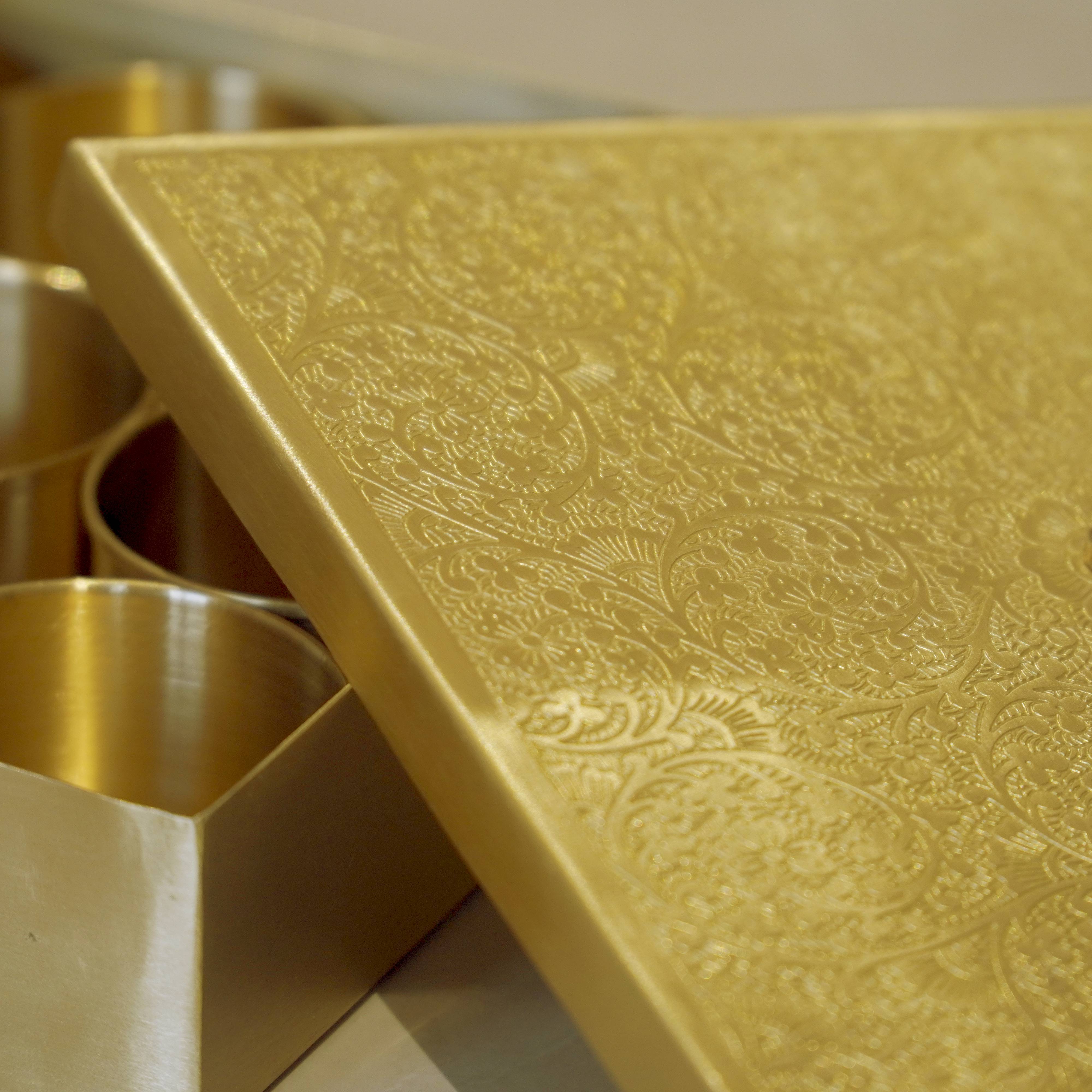 Brass Square Matte Masala Daani/Spice Box