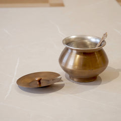 Brass Antique Tin Coated Ghee Pot