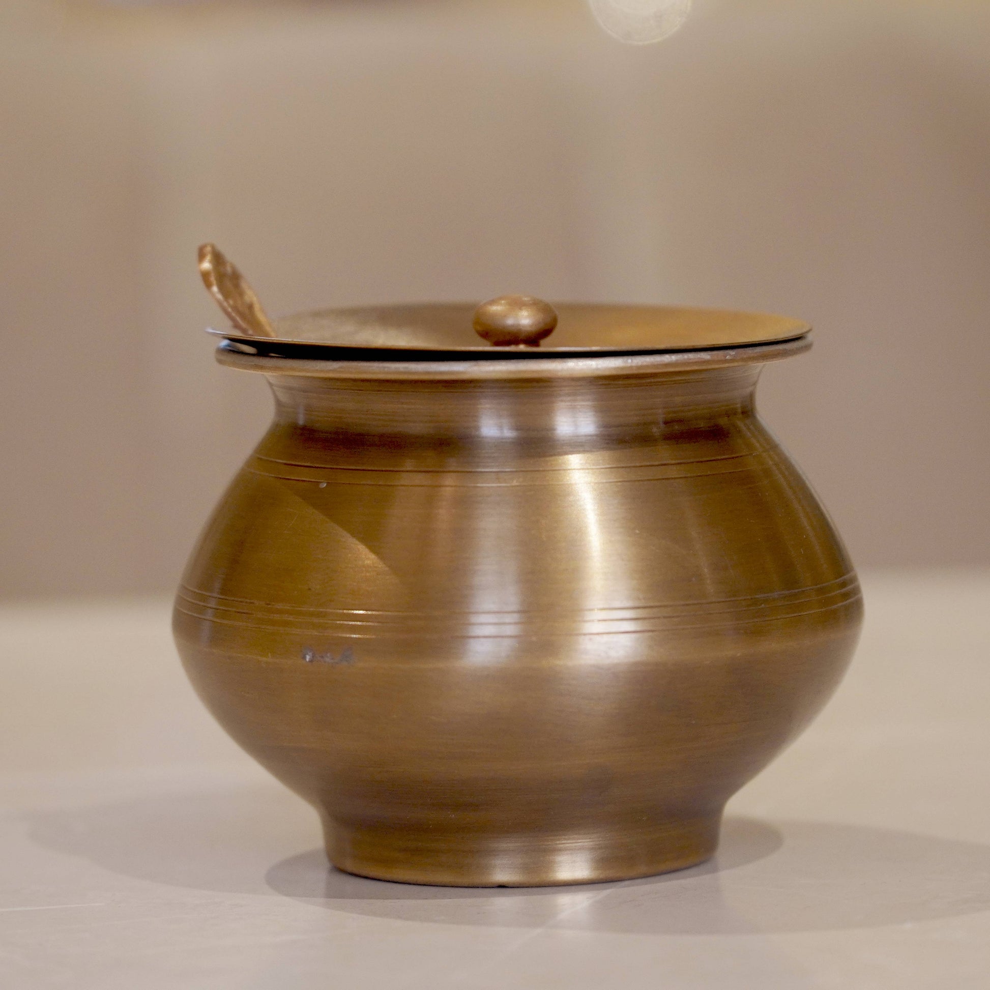 Brass Antique Tin Coated Ghee Pot