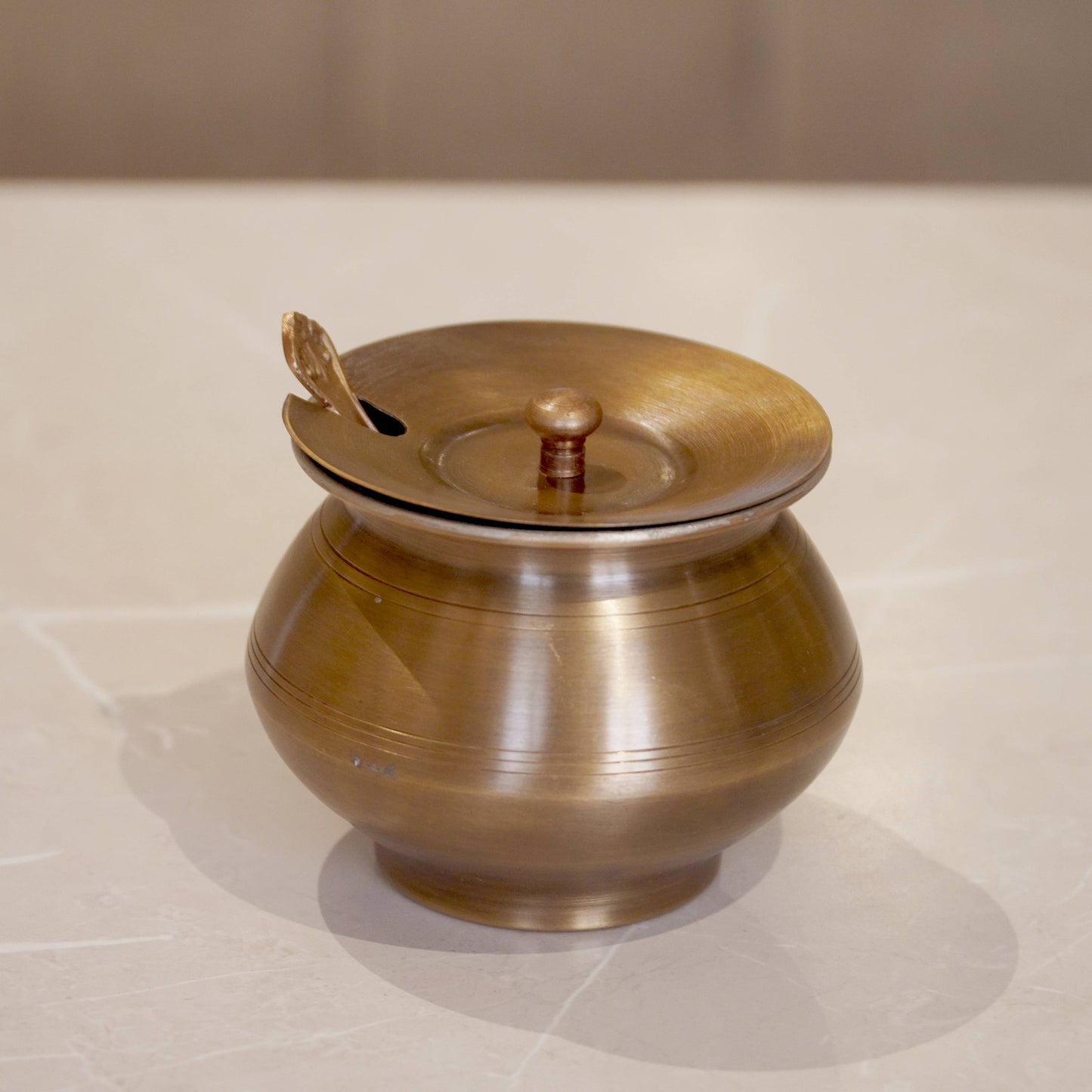 Brass Antique Tin Coated Ghee Pot