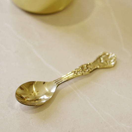 Etched Brass Masala/ Spice Box (7 Inch)