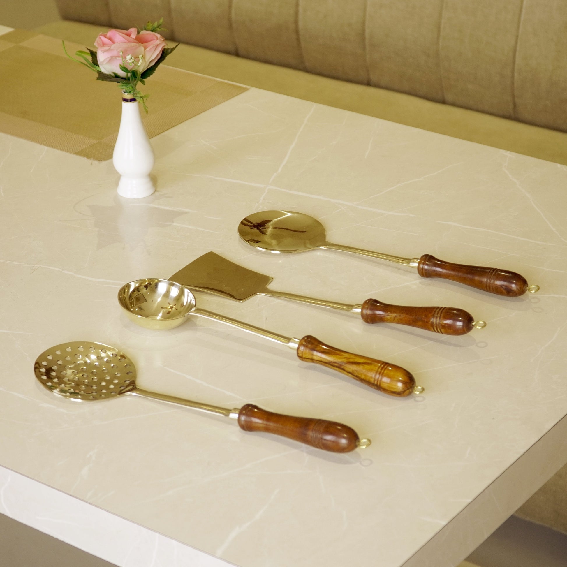 Brass Cooking Cutlery Set