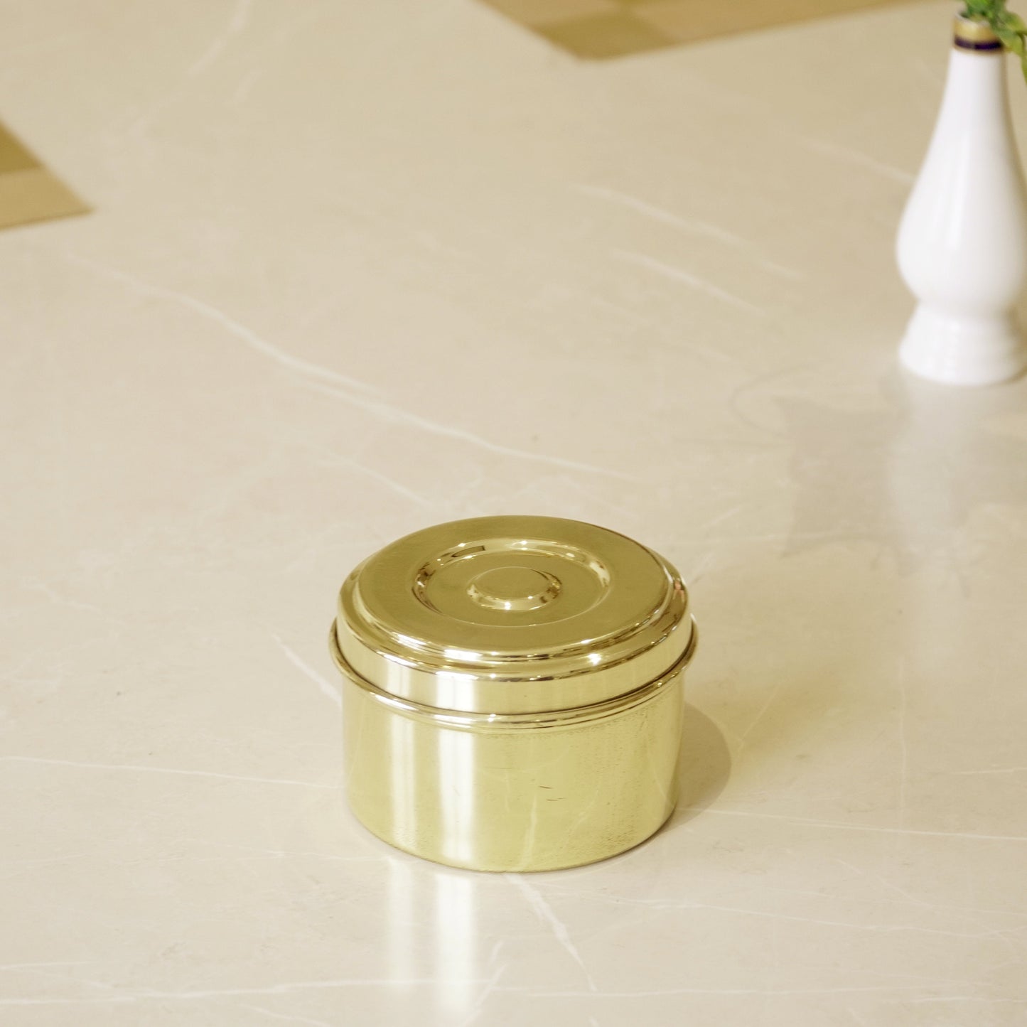 Brass Small Laddu Box / Katordaan