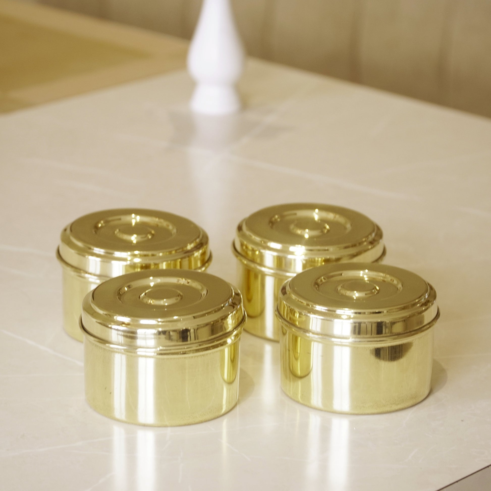 Brass Small Laddu Box / Katordaan