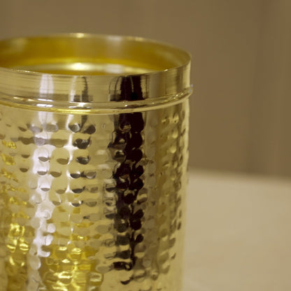 Brass Hammered Container/Dabba Set