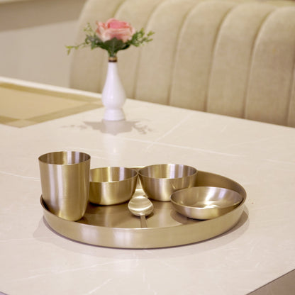 Bronze / Kansa Thali Set Glossy Finish