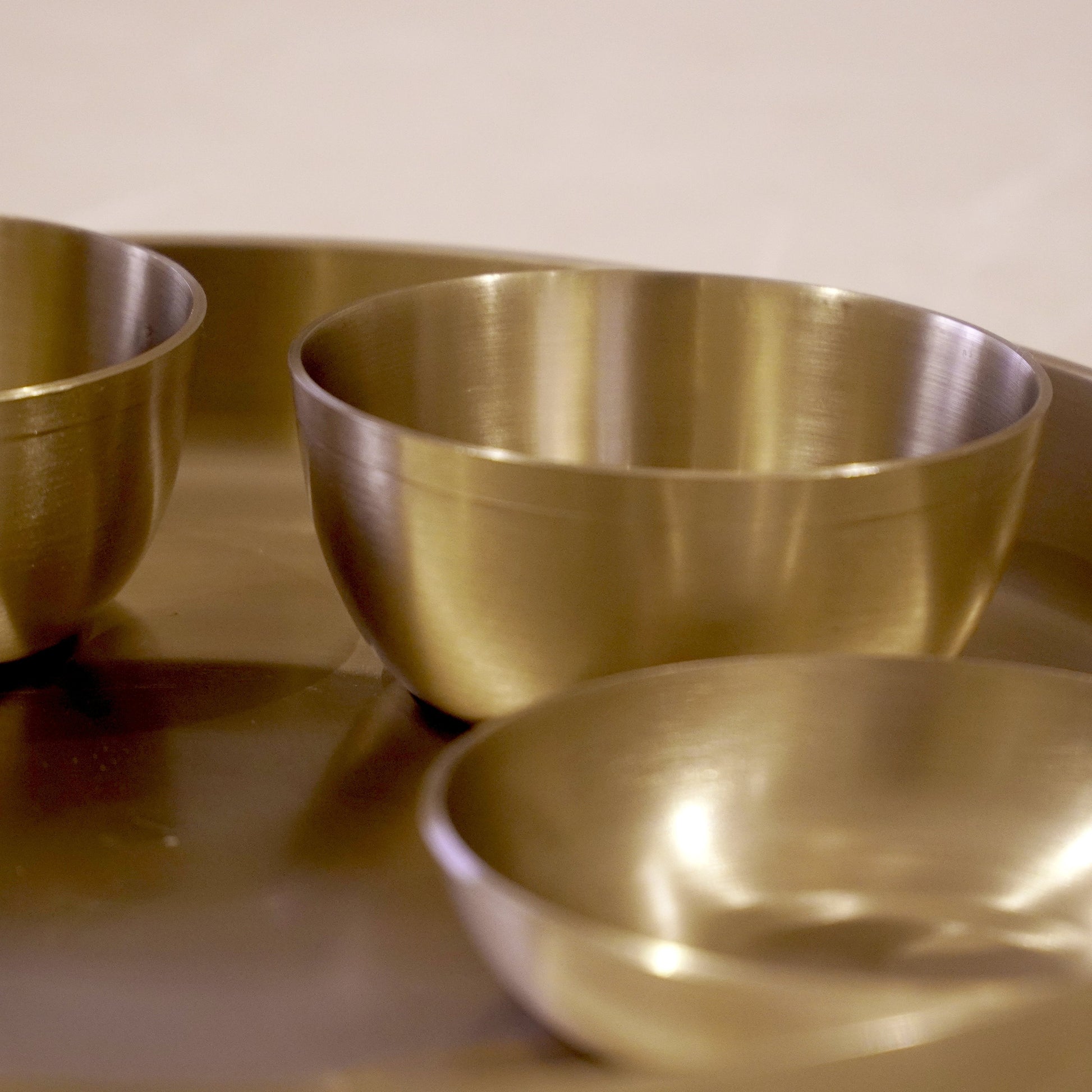 Bronze / Kansa Thali Set Glossy Finish